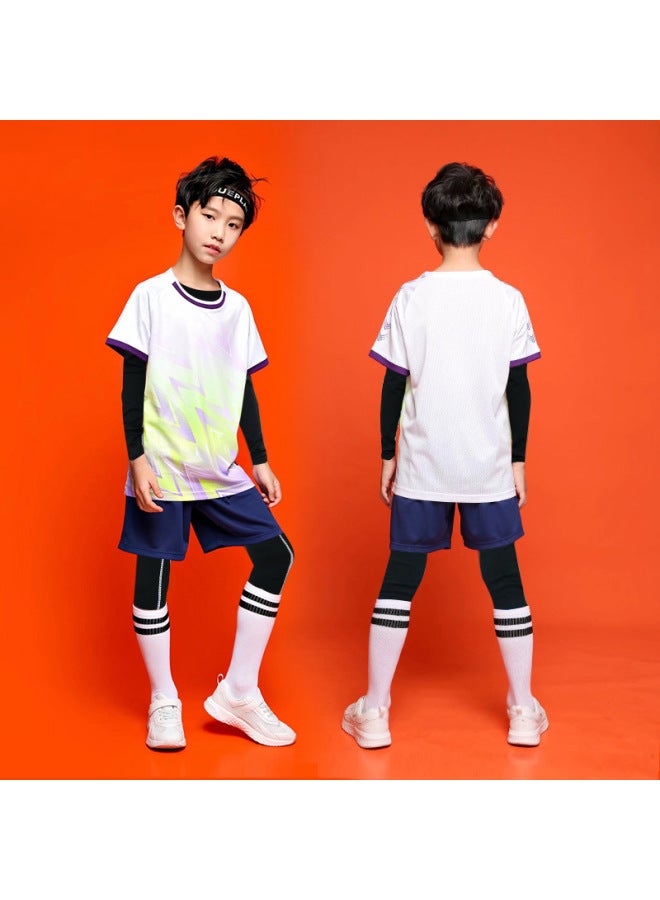 5030 White Autumn And Winter Four-piece Set (men And Women With) Football Jersey - Image 1