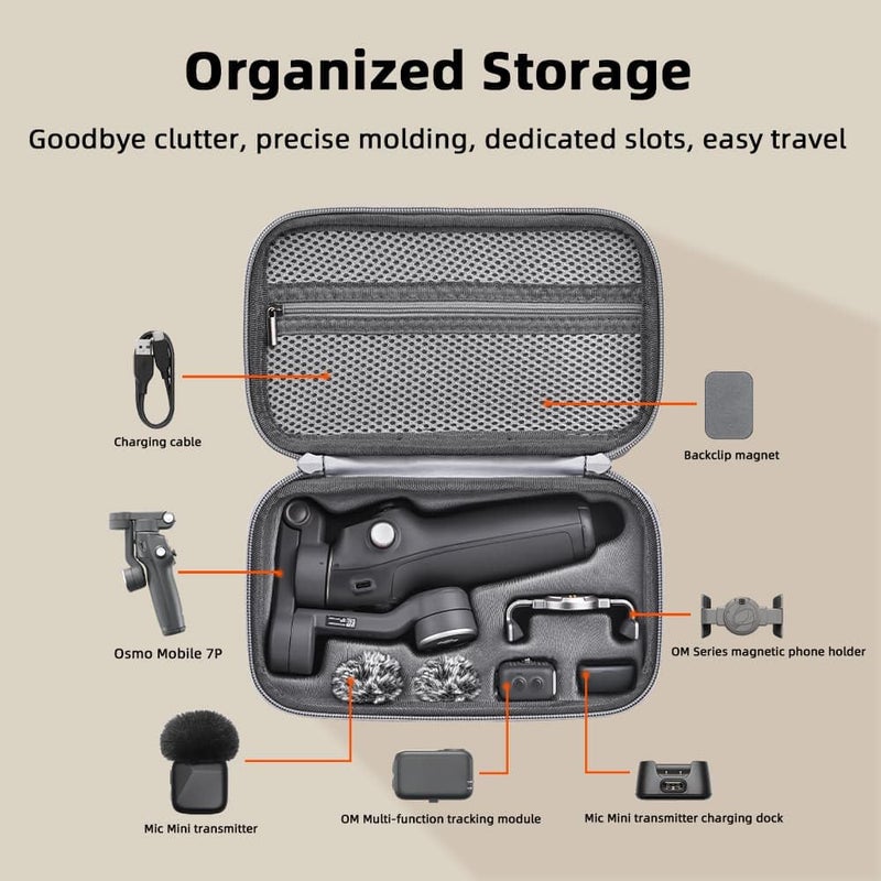 GetZget ® Carrying Case for DJI OM 7/ 7P (Osmo 7) Portable Mobile Gimbal & Accessories Storage Bag (Om 7 Bag(Compact)) - Image 2