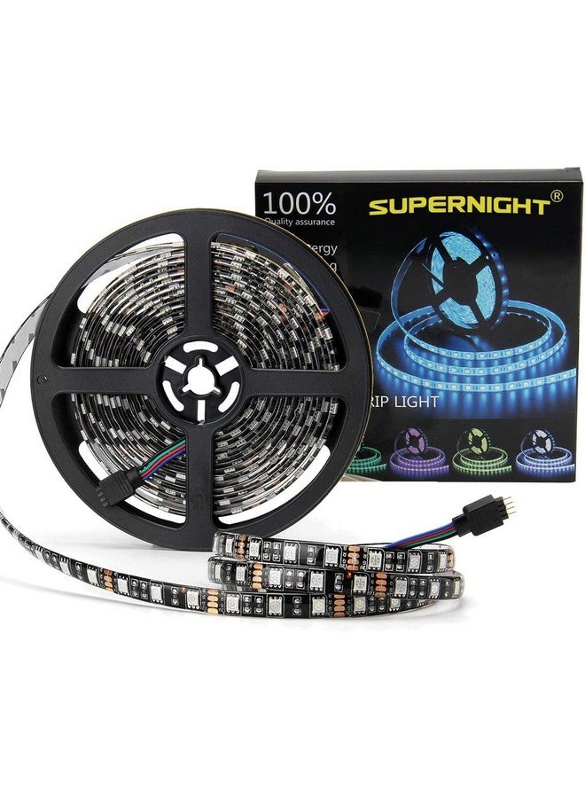 سوبر نايت شريط إضاءة SUPERNIGHT 5050 RGB بطول 16.4 قدم، مقاوم للماء، أسود، PCB، 300 مصباح LED متغير اللون لغرفة النوم، وعيد الميلاد، وديكور الهالوين - Image 1