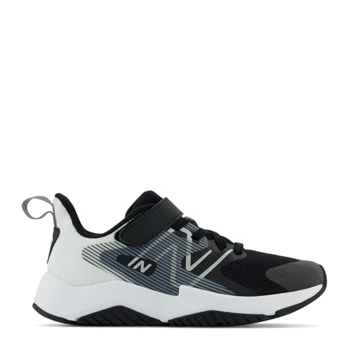 New Balance Kid's Rave Run V2 Hook & Loop Running Shoe, Black/White, 12 Little Kid - Image 3