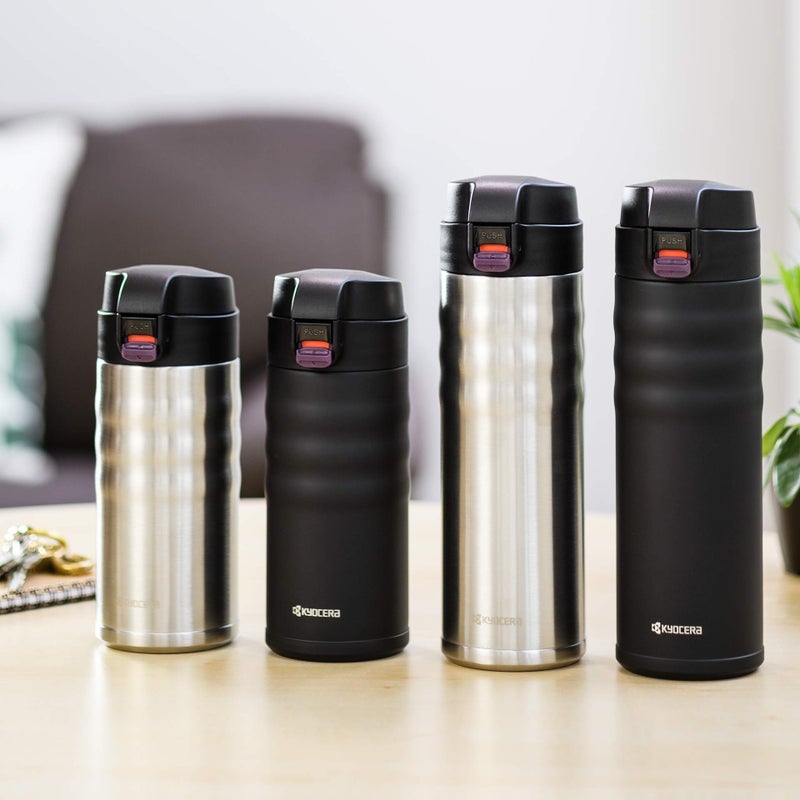 Kyocera 17oz. Ceramic Coated Interior, Double Wall Vacuum Insulated, Stainless Steel Travel Mug-Stainless Steel - Image 2