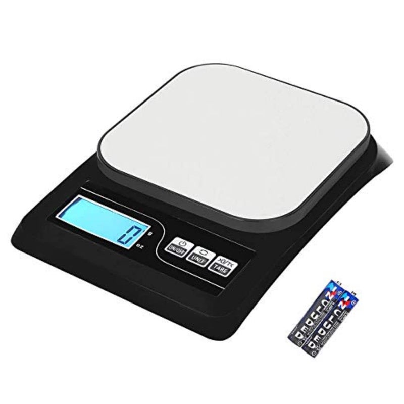 IONIX Weighing Machine for Food Capacity 10Kg Weight Machine for Kitchen Weighing Scale Kitchen Scale for Home Shop with Stainless Steel Top Backlit Display Black - Image 1