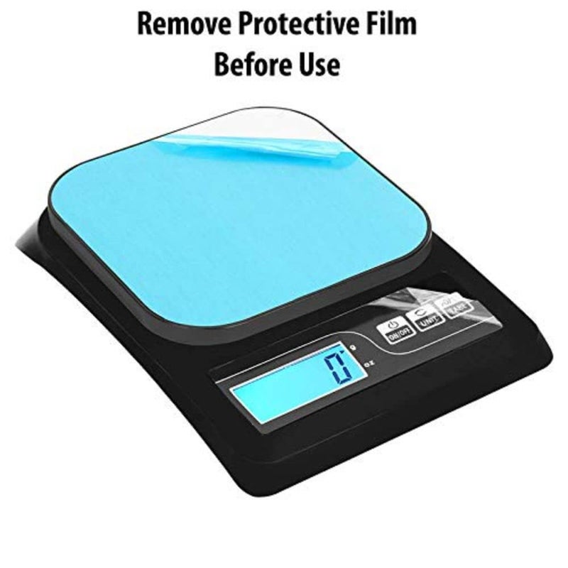 IONIX Weighing Machine for Food Capacity 10Kg Weight Machine for Kitchen Weighing Scale Kitchen Scale for Home Shop with Stainless Steel Top Backlit Display Black - Image 4