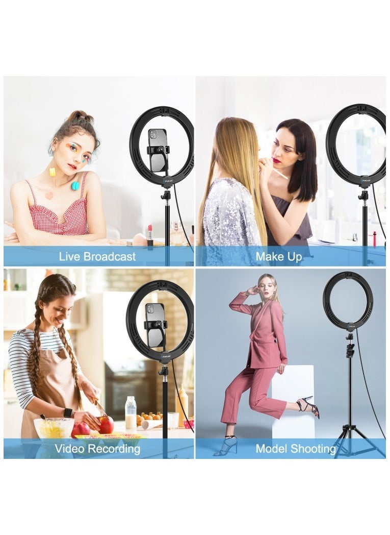 PULUZ - Puluz 10inch Led Ring Vlogging Photography Video Light Kits Live Broadcast USB 3 MODES DIMMABLE WITH 1.1M TRIPOD MOUNT PKT3035 - Image 1