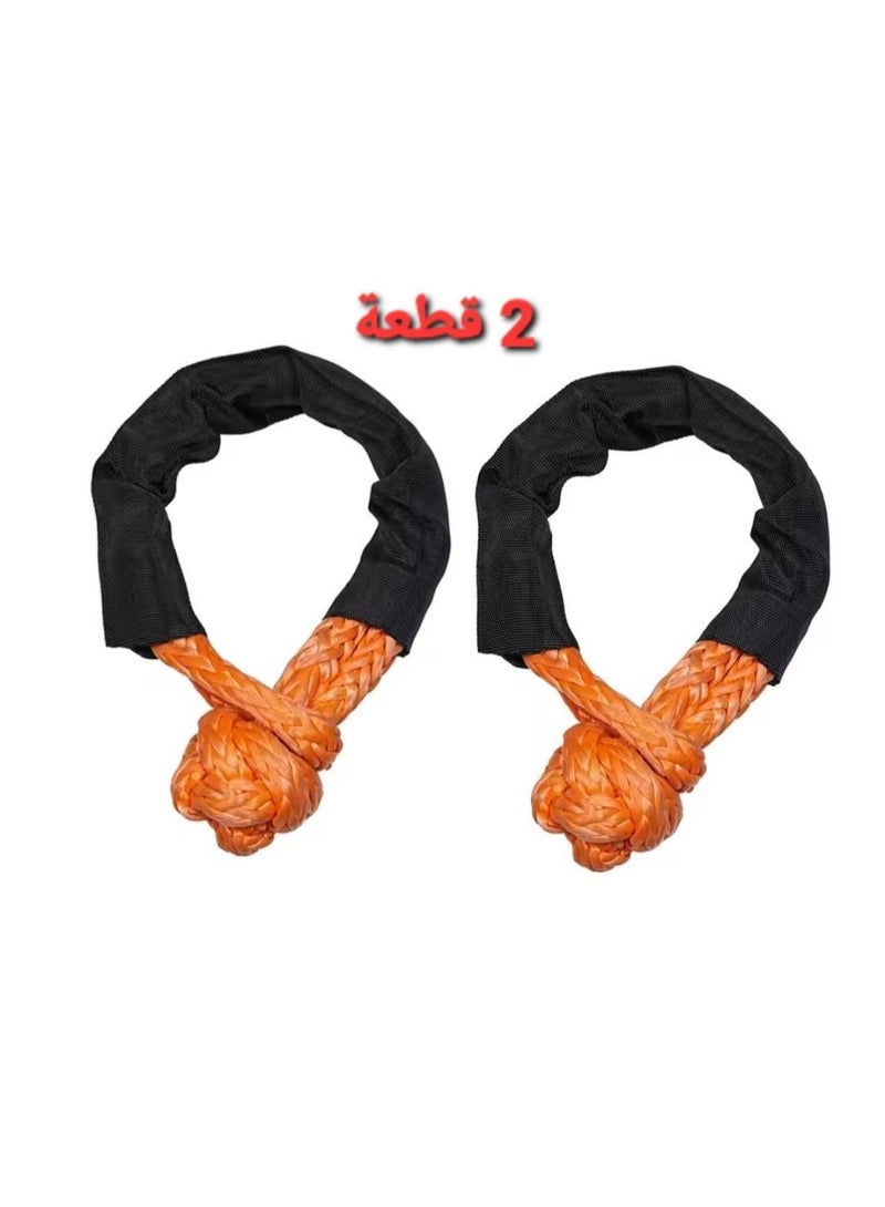 17-ton (38,000 lb) soft industrial car tow rope for safe, heavy-duty towing; car tow ring - Image 1