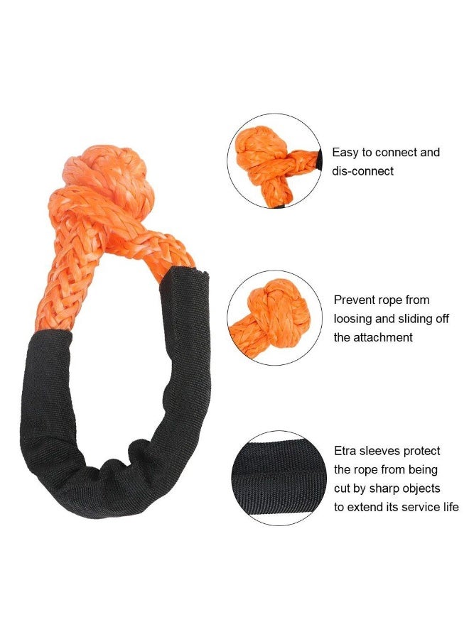 17-ton (38,000 lb) soft industrial car tow rope for safe, heavy-duty towing; car tow ring - Image 3