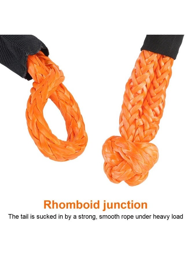 17-ton (38,000 lb) soft industrial car tow rope for safe, heavy-duty towing; car tow ring - Image 4