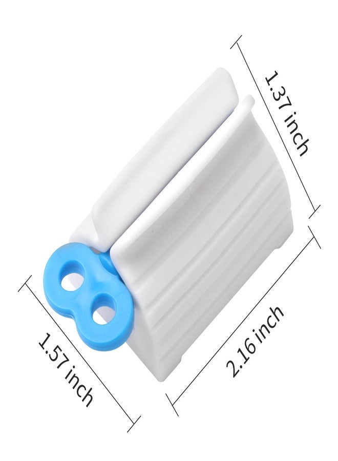 JIAKAI 2pcs Rolling Tube Toothpaste Squeezer Toothpaste Seat Holder Stand for Bathroom Accessories（Blue - Image 2