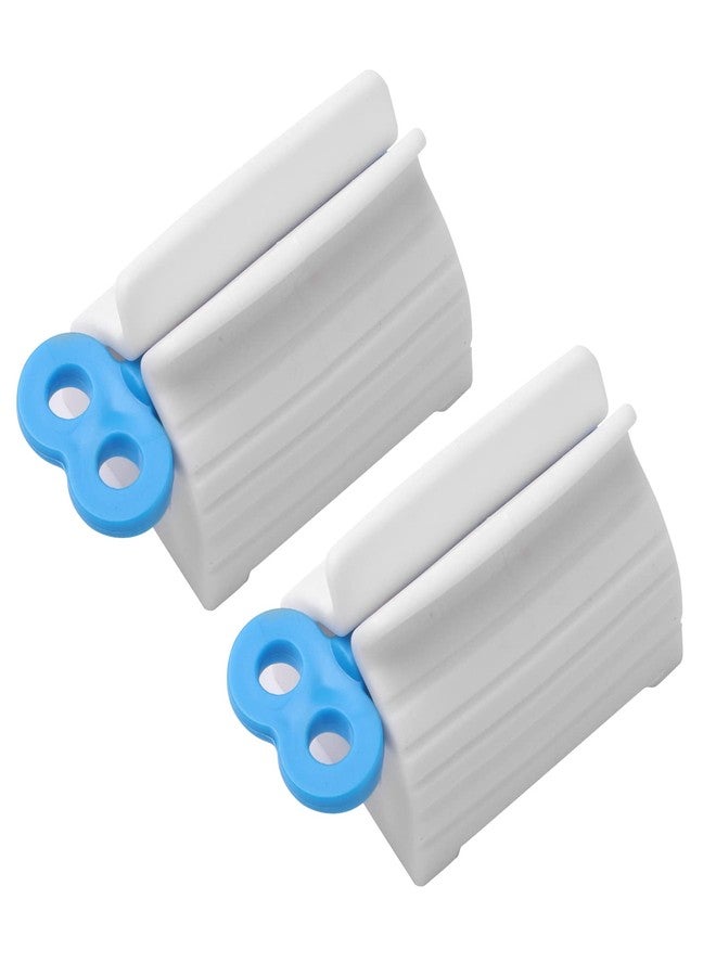 JIAKAI 2pcs Rolling Tube Toothpaste Squeezer Toothpaste Seat Holder Stand for Bathroom Accessories（Blue - Image 1