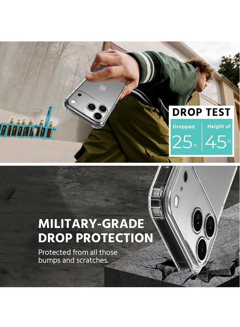 ميجوفاست جراب شفاف لهاتف iPhone 17 Pro [مضاد للصدمات] [حماية بدرجة عسكرية] جراب هاتف Gorilla Reconstructed Corners Slim Fit Soft Flex TPU Bumper لهاتف iPhone 17 Pro، شفاف للغاية - Image 4