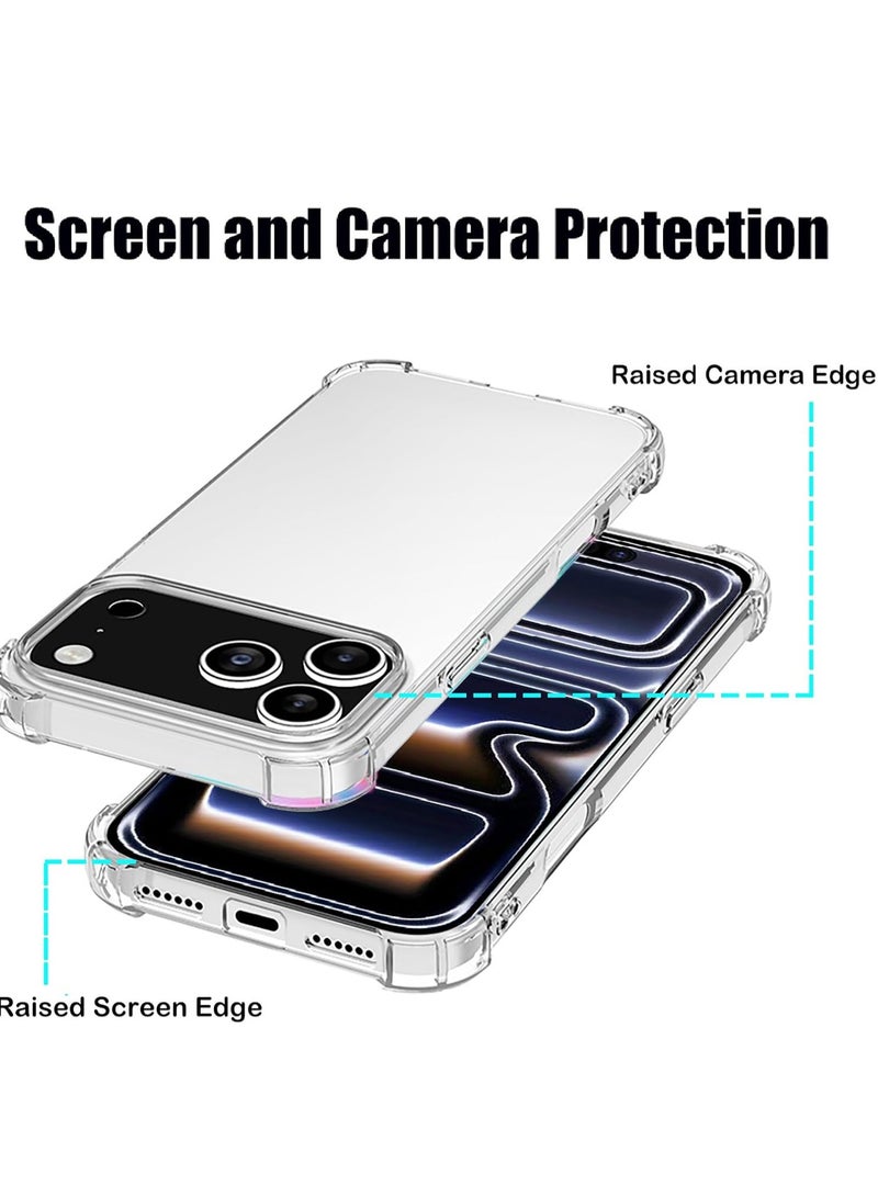 ميجوفاست جراب شفاف لهاتف iPhone 17 Pro [مضاد للصدمات] [حماية بدرجة عسكرية] جراب هاتف Gorilla Reconstructed Corners Slim Fit Soft Flex TPU Bumper لهاتف iPhone 17 Pro، شفاف للغاية - Image 3