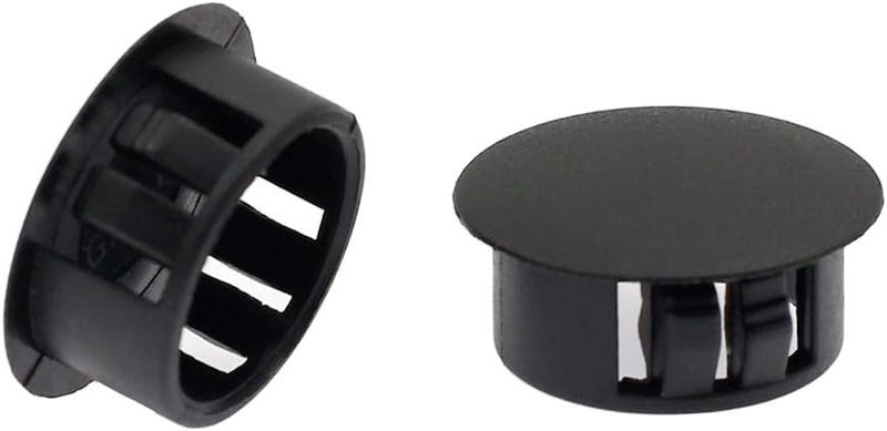 Suiwotin 60PCS 19mm (3/4") Black Hole Plugs Plastic Flush Type Hole Plugs Snap in Locking Hole Tube, Furniture Fencing Post Pipe Insert End Caps (Black) - Image 5