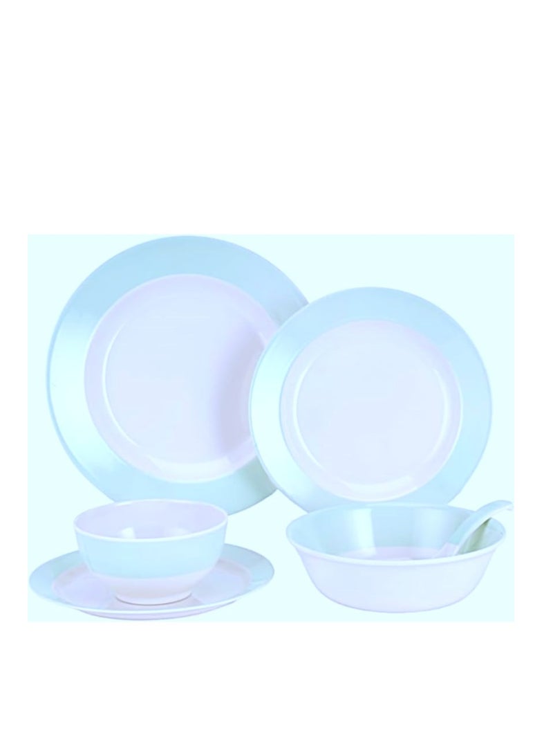 AKDC Royalford 32pcs Melamineware Dinner Set RF12511 Includes Deep and Side Plates, Serving and Rice Bowls and Soup Spoons Dishwasher-Safe and Freezer-Friendly Food-Grade - Image 4