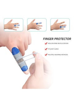 Y&D SYOSI 2 Pcs Finger Splints, Adjustable Support Sleeves Flexible Breathable Brace, Sports Protector Guard for Basketball, Tennis, Arthritis Pain, Injuries  - Image 5