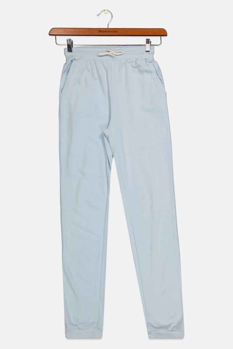 Ed Hardy Kids Boy Embroidered Logo Drawstring Jogger Pants, Light Blue  - Image 2