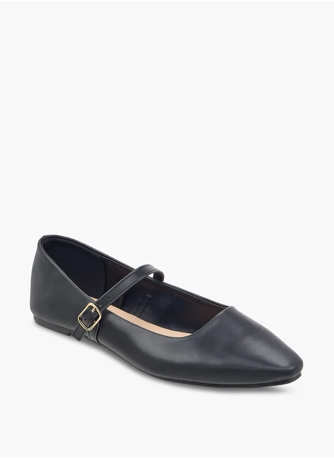 فلورا بيلا من شو إكسبرس Women's Solid Ballerina Shoes with Buckle Closure