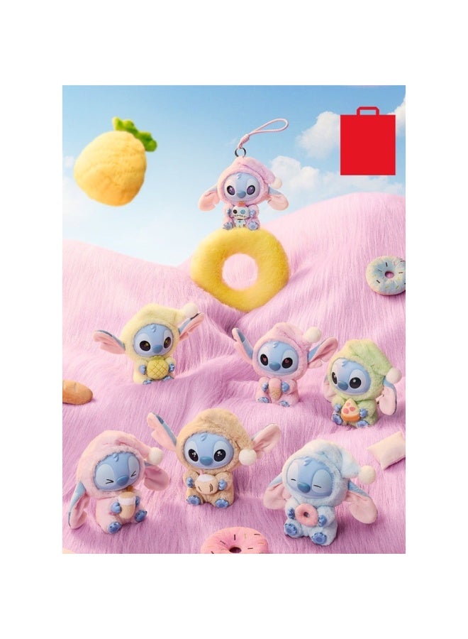 Stitch Soft Toy Blind Box, Eat Something Before Sleep Series, 7" Soft Cartoon Character Bag Charm and Key Ring Accessory for Kids, Teens & Adults - Image 3