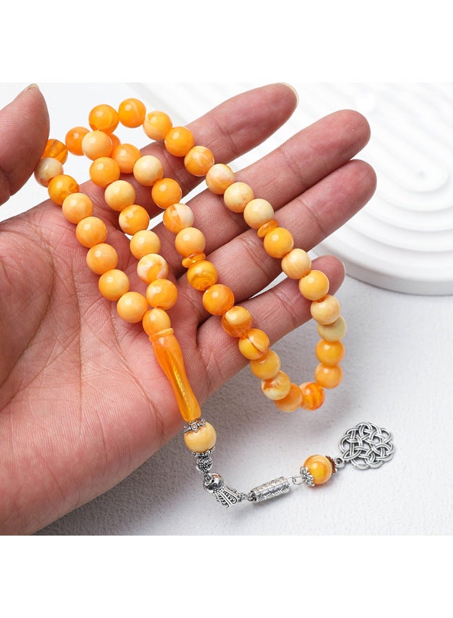 NIBEMINENT 45 Muslim Prayer Beads Orange/10mm 