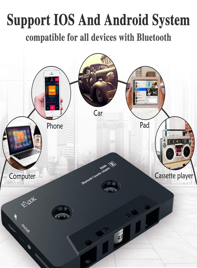 Elook Car Audio Receiver, Bluetooth Cassette Receiver Tape Aux Adapter Player with Bluetooth 5.0 - Image 4