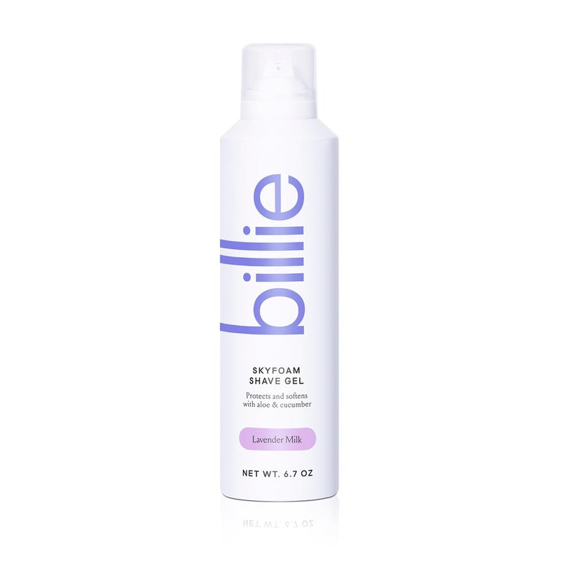 Billie SkyFoam Shave Gel  Lavender Milk Scent  Wateractivated Foam  Made With Aloe  Cucumber  For A Close Smooth Shave  67 fl oz