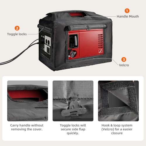 Joramoy Generator Cover While Running,Opened Double-layer 600D Portable Generator Tent for Outside Honda EU2000i EU2200IC,Waterproof,Heavy Duty - Image 5