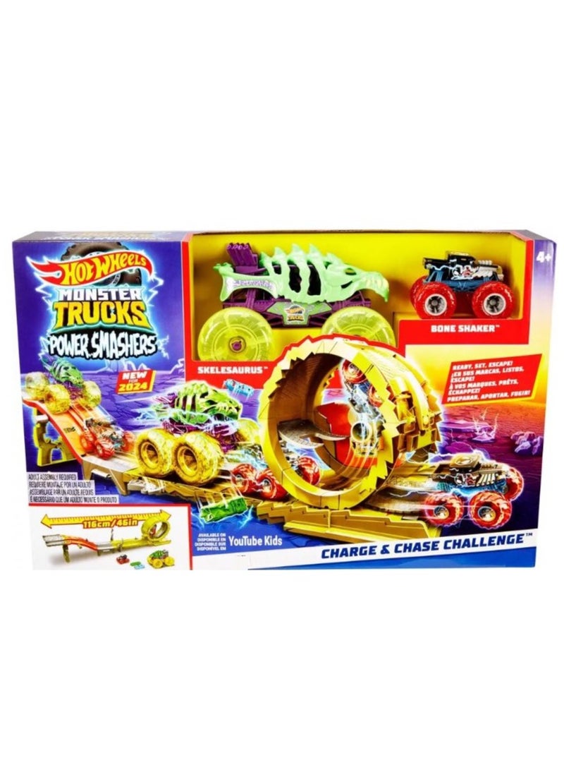 Hot Wheels HotWheels Monster Truck Power Smashers - Charge And Chase Challenge - Image 5