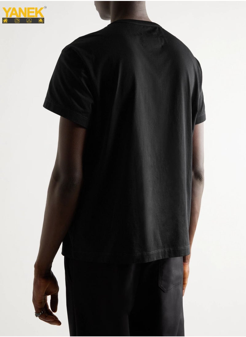 YANEK Plain Mens T Shirt Solid Color Half Sleeves Ultra Soft  - Image 3