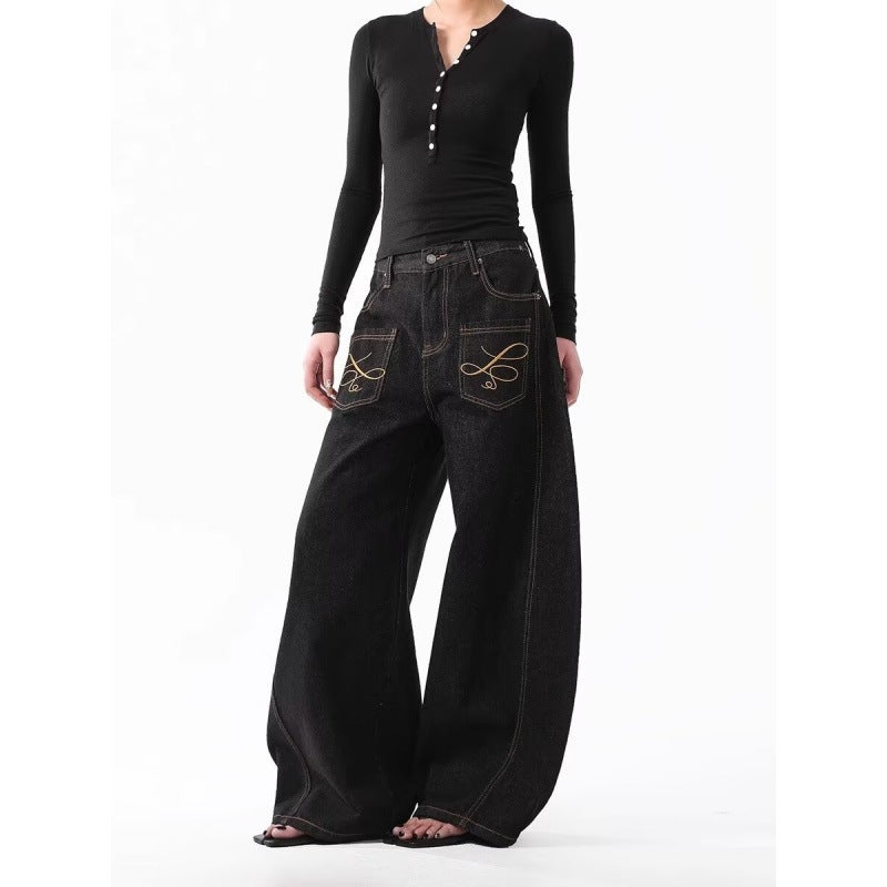 Unisex Classic Denim Jeans Loose Fit Daily Outdoor Wear - Image 1