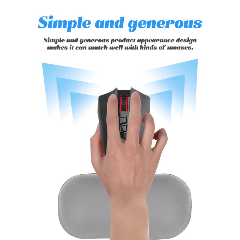 Ergonomic Gray Silicone Wrist Rest Pad for Keyboard and Mouse Non Slip Cushion Support Mat - Image 4