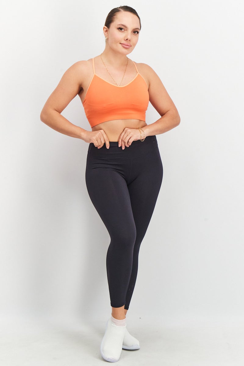 Tchibo Women U Neck Sleeveless Bustier Crop Top, Orange  - Image 4