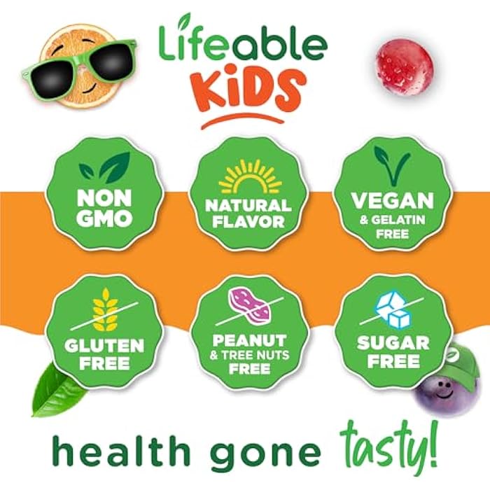 Lifeable Magnesium Citrate Gummies Sugar Free for Kids | Great Tasting Vegan Non-GMO Magnesium Citrate Supplement Gummies | Kids Magnesium Gummies for Muscle and Nerve Function | 60 Count - Image 4