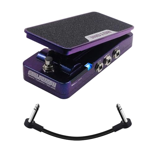 HOTONE Wah Active Volume Passive Expression Guitar Effects Pedal Switchable Soul Press II 4 in 1 with Visible Guitar Effects Pedal(Included 1 PCS Additional 15 CM TS Cable) - Image 1