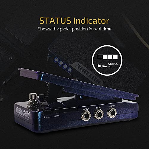 HOTONE Wah Active Volume Passive Expression Guitar Effects Pedal Switchable Soul Press II 4 in 1 with Visible Guitar Effects Pedal(Included 1 PCS Additional 15 CM TS Cable) - Image 5