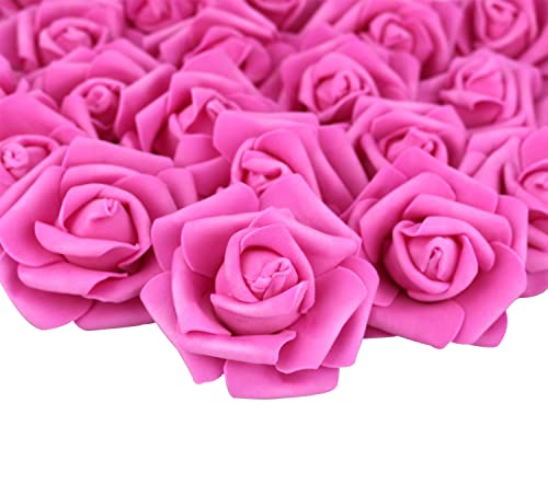 Lightingsky 3 x 16 x 3 inches 100pcs DIY Real Touch 3D Artificial Foam Rose Head Without Stem for Wedding Party Home Decoration Rose - Image 1