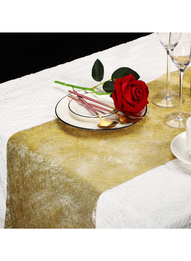 KASTWAVE Table Runner Gold, Glitter Metallic Table Runner Roll 12 In x 36 Ft Gold Runner for Table, Event Party Supplies, Wedding, Birthday, Banquets, Graduation, Party Table Decorations - Image 4