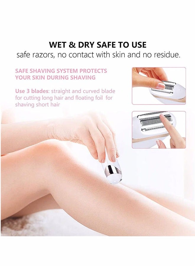 Electric Hair Removal Epilator, Portable Waterproof Painless Electric Hair Shaver, USB Rechargeable Lady Cordless Depilator, Bikini Trimmer Wet and Dry Use for Arm Bikini Leg Underarm - Image 3