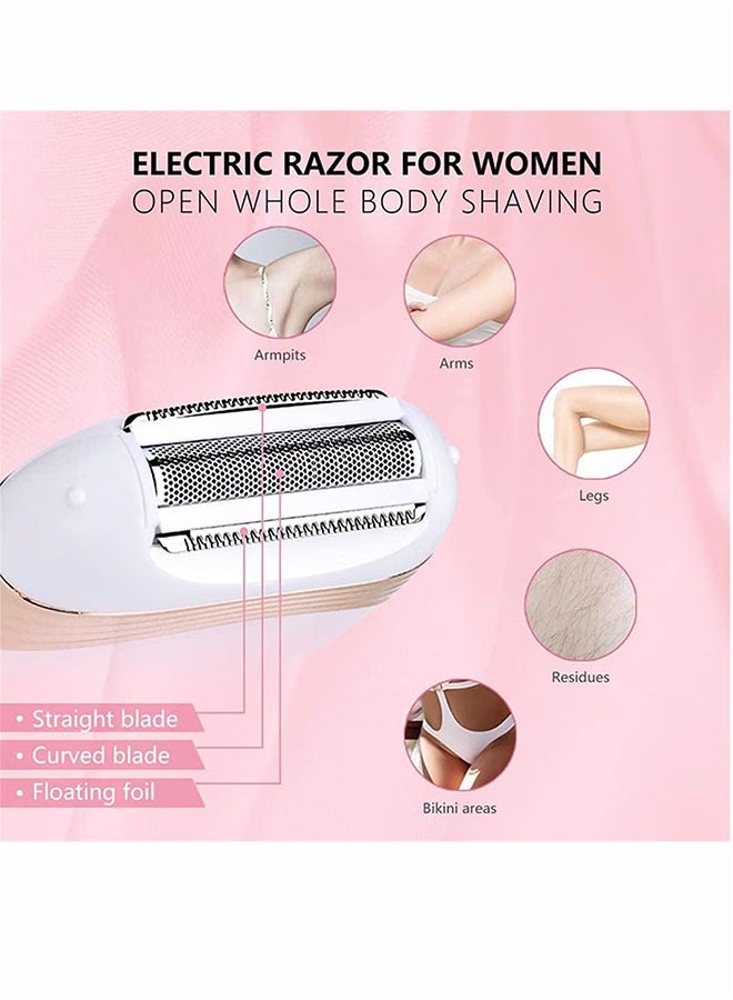Electric Hair Removal Epilator, Portable Waterproof Painless Electric Hair Shaver, USB Rechargeable Lady Cordless Depilator, Bikini Trimmer Wet and Dry Use for Arm Bikini Leg Underarm - Image 2