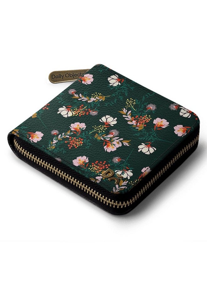 DailyObjects Lush Midnight Women's Zip Card and Coin Wallet | Made with Vegan Leather | Carefully Handcrafted | Slim and Easy to Fit in Pocket - Image 1