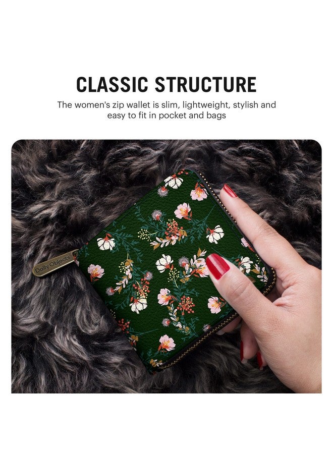 DailyObjects Lush Midnight Women's Zip Card and Coin Wallet | Made with Vegan Leather | Carefully Handcrafted | Slim and Easy to Fit in Pocket - Image 5