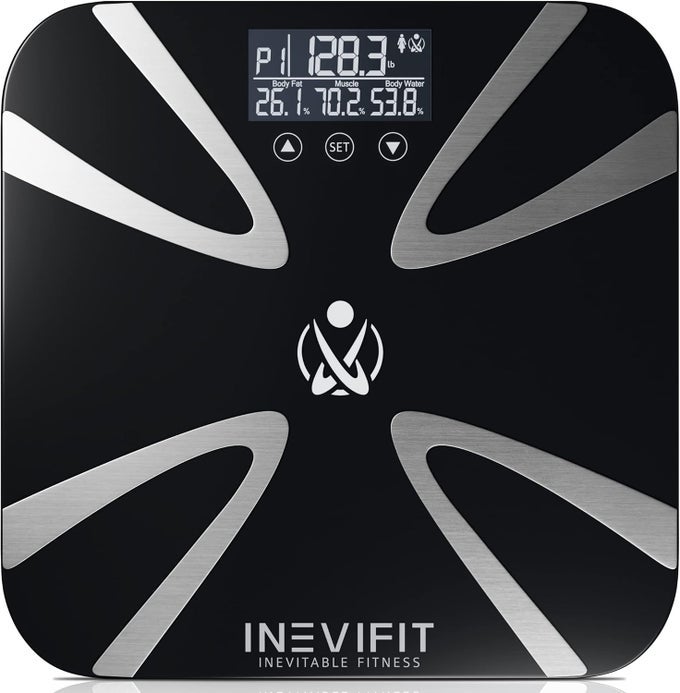 BODY FAT SCALE HIGHLY ACCURATE DIGITAL BATHROOM BODY COMPOSITION ANALYZER MEASURES WEIGHT BODY FAT WATER MUSCLE BMI VISCERAL LEVELS BONE MASS FOR 10 USERS INCLUDES BATTERIES