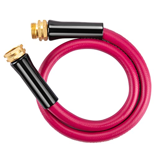 WELLUCK Garden Hose 5/8 in x 3 ft, Heavy Duty Durable Anti Kink Flexible Garden Water Hose for Drinking Water Safe BPA Free, All-weather Lightweight Water Hose for Garden RV Camper Marine - Image 1