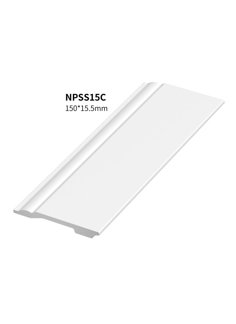 Naseel World - Polystyrene Skirting Board/Baseboard - Size: 15*1.5*240 cm - 5 Pieces - Image 1