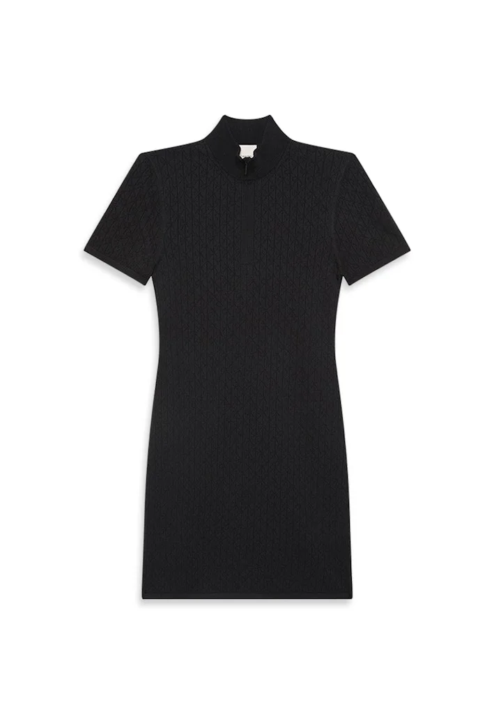 Calvin Klein Jeans  Half Zipped Short Sleeve Mini Dress for Women | Best Price UAE