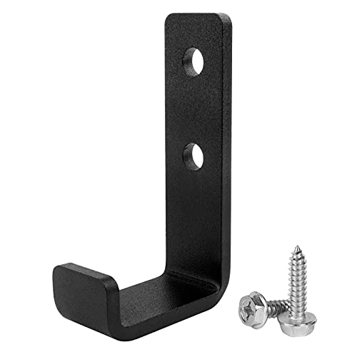 OTTFF 4 Pack 3-1/2" Heavy Duty Steel J Hook, Wall Mount Utility Hook for Hanging Home Gym Garage Storage, Black - Image 2