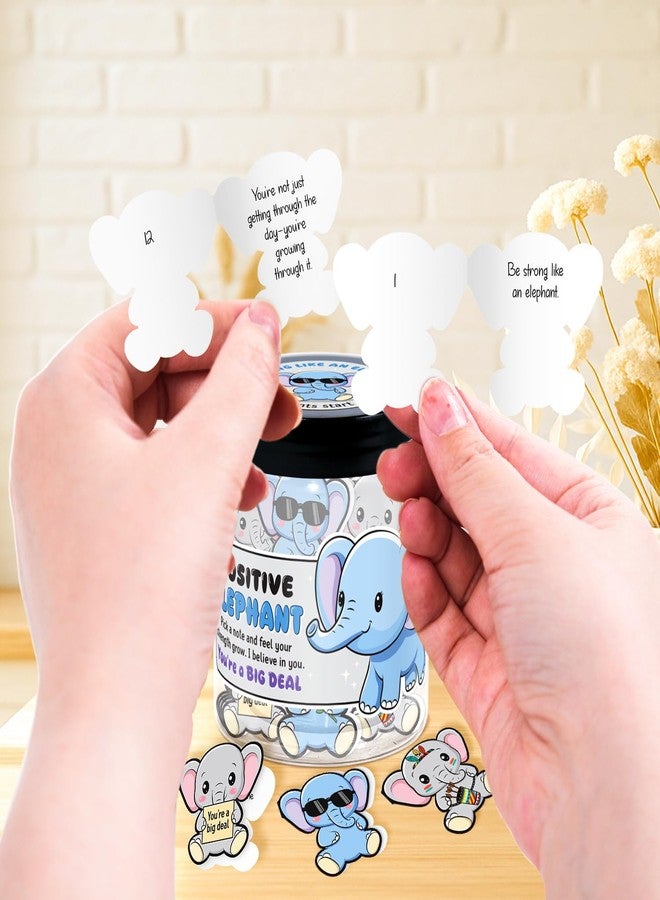 LumenJar Elephant Gifts For Women, Mom, Friends, Teens, Coworkers - Elephants Desk Decoration, Positive Elephant Gift, Inspirational Chrismas Gifts - White Elephant Gift for Women - Image 5