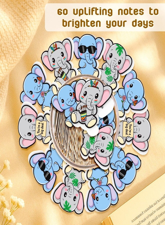 LumenJar Elephant Gifts For Women, Mom, Friends, Teens, Coworkers - Elephants Desk Decoration, Positive Elephant Gift, Inspirational Chrismas Gifts - White Elephant Gift for Women - Image 4