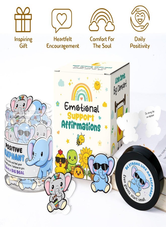 LumenJar Elephant Gifts For Women, Mom, Friends, Teens, Coworkers - Elephants Desk Decoration, Positive Elephant Gift, Inspirational Chrismas Gifts - White Elephant Gift for Women - Image 2