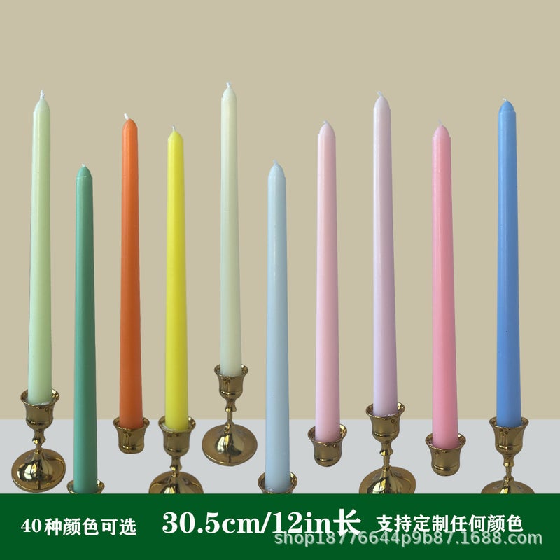 High 30.5Cm/12In Long Rod Tapered Candle Decoration Wedding Candle Smokeless And Tasteless Long Candle - Image 2