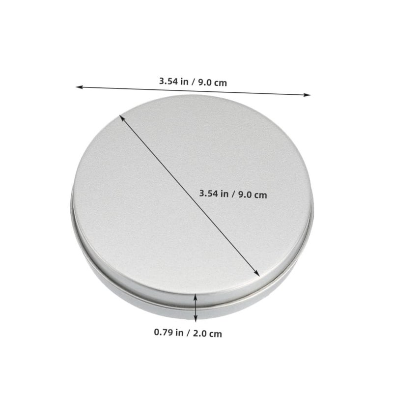 Luxshiny 12 Pack Round Metal Tins With Lids Silver Tinplate Containers For Candy Storage And Diy Cookie Molds - Image 3
