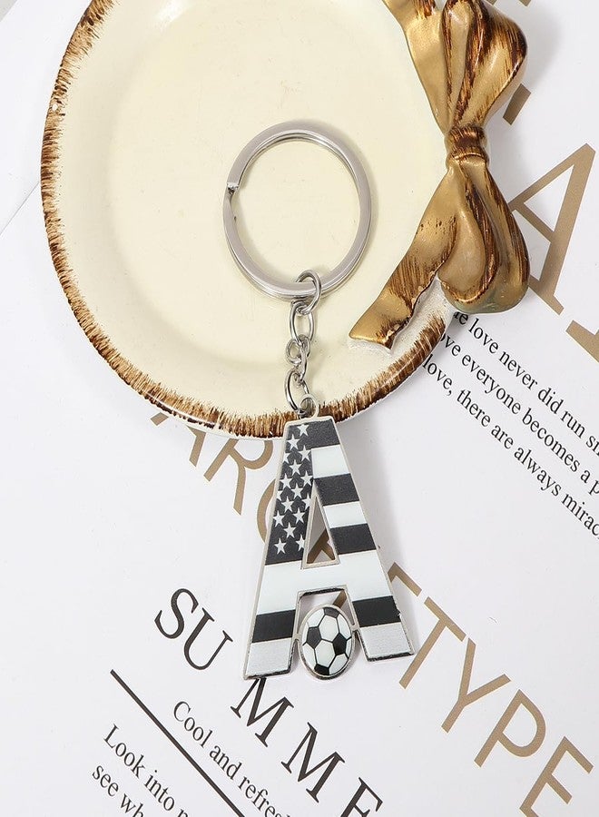 SENFAI Bag Charms Initial A-Z Letter Keychain Bag Charm Soccer Keychain for Handbags Sports Bag (A) - Image 4